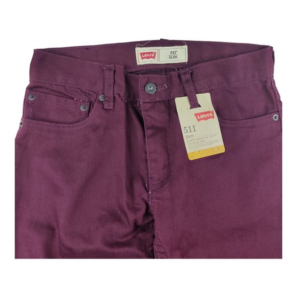 NWT Levi's 511 Slim Fit Dark Purple Jeans Tapered Leg - Picture 3 of 8